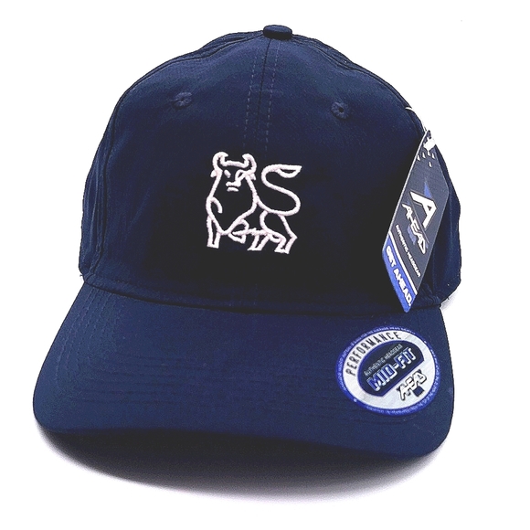 New Navy Blue Merrill Lynch Rare Golf Adjustable Midfit Hat by AHEAD - Picture 1 of 5